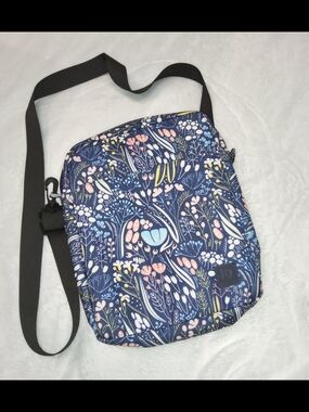 Floral Navy Crossbody Tablet Bag - Women's Shoulder Bag